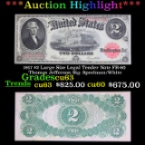 ***Auction Highlight*** 1917 $2 Large Size Legal Tender Note FR-60 Thomas Jefferson Sig. Speelman/Wh