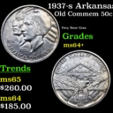 1937-s Arkansas Old Commem Half Dollar 50c Grades Choice+ Unc