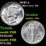 1941-s Mercury Dime 10c Grades GEM+ FSB