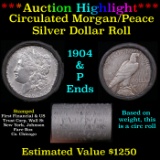 ***Auction Highlight***  First Financial Shotgun 1904 & 'P' Ends Mixed Morgan/Peace Silver dollar ro