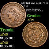 1837 Not One Cent Hard Times Token HT-48 1c Grades xf