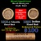 Mixed small cents 1c orig shotgun roll, 1918-s Wheat Cent, 1890 Indian Cent other end, Brinks Wrappe