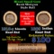 Mixed small cents 1c orig shotgun roll, 1918-s Wheat Cent, 1890 Indian Cent other end, Brinks