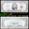 **Star Note** 1963 $5 Red Seal United State Note Grades vf+