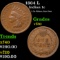 1864 L Indian Cent 1c Grades vf++