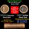 Mixed small cents 1c orig shotgun roll, 1919-s Wheat Cent, 1897 Indian Cent other end, Brinks Wrappe