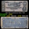 1864 $10 Confederate Note, T-68 Grades xf