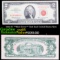 1963 $2 **Mint Error** Red Seal United States Note  Grades Gem CU