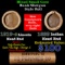 Mixed small cents 1c orig shotgun roll, 1919-s Wheat Cent, 1889 Indian Cent other end, Brinks Wrappe