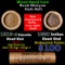 Mixed small cents 1c orig shotgun roll, 1919-s Wheat Cent, 1890 Indian Cent other end, Brinks Wrappe