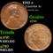 1911-s Lincoln Cent 1c Grades xf+