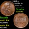 1909-p Lincoln Cent 1c Grades GEM Unc BN