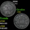1866 Three Cent Copper Nickel 3cn Grades vf++