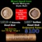 Mixed small cents 1c orig shotgun roll, 1919-s Wheat Cent, 1887 Indian Cent other end, Brinks Wrappe