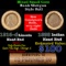 Mixed small cents 1c orig shotgun roll, 1916-d Wheat Cent, 1898 Indian Cent other end, Brinks Wrappe