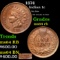 1874 Indian Cent 1c Grades Choice Unc RB