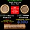 Mixed small cents 1c orig shotgun roll, 1918-s Wheat Cent, 1897 Indian Cent other end, Brinks Wrappe
