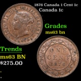 1876 Canada 1 Cent 1c Grades Select Unc BN