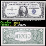1957 $1 Blue Seal Silver Certificate Grades Choice AU/BU Slider