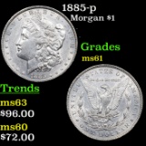 1885-p Morgan Dollar $1 Grades BU+
