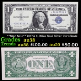 **Star Note** 1957A $1 Blue Seal Silver Certificate Grades Choice AU/BU Slider