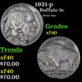 1921-p Buffalo Nickel 5c Grades xf