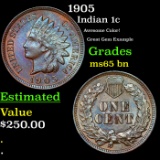 1905 Indian Cent 1c Grades GEM Unc BN