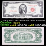 **Star Note** 1963A $2 Red Seal United States Note Grades Choice CU