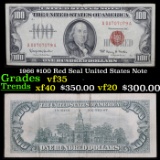 1966 $100 Red Seal United States Note Grades vf++