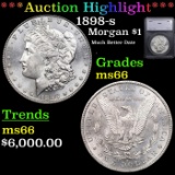 ***Auction Highlight*** 1898-s Morgan Dollar $1 Graded ms66 By SEGS (fc)