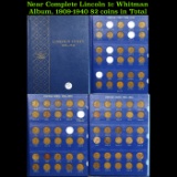 Near Complete Lincoln 1c Whitman Album, 1909-1940 82 coins in Total