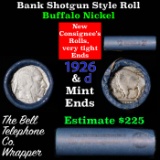 Buffalo Nickel Shotgun Roll in Old Bank Style 'Bell Telephone'  Wrapper 1926 &d Mint Ends Grades
