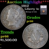 Proof ***Auction Highlight*** 1912 Liberty Nickel 5c Graded pr66 BY SEGS (fc)