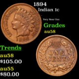 1894 Indian Cent 1c Grades Choice AU/BU Slider