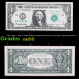 **Star Note** 1999 $1 Federal Reserve Note (San Francisco, CA) Sig. Withrow/Summers Grades Choice AU