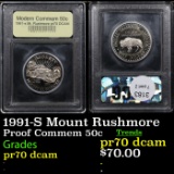 Proof 1991-S Mount Rushmore Modern Commem Half Dollar 50c Graded GEM++ Proof Deep Cameo BY USCG