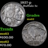 1927-p Buffalo Nickel 5c Grades Select Unc