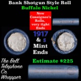 Buffalo Nickel Shotgun Roll in Old Bank Style 'Bell Telephone'  Wrapper 1917 &s Mint Ends Grades