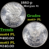 1882-p Morgan Dollar $1 Grades Select Unc+ PL