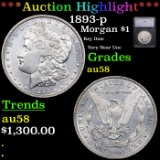 ***Auction Highlight*** 1893-p Morgan Dollar $1 Graded au58 BY SEGS (fc)
