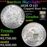 ***Auction Highlight*** 1828 Capped Bust Half Dollar O-117 50c Graded Select Unc By USCG (fc)