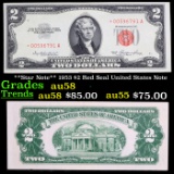 **Star Note** 1953 $2 Red Seal United States Note Grades Choice AU/BU Slider