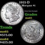 1921-D Morgan Dollar $1 Grades GEM Unc
