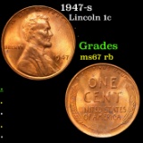 1947-s Lincoln Cent 1c Grades GEM++ Unc RB