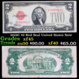 1928C $2 Red Seal United States Note Grades xf+