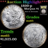 ***Auction Highlight*** 1899-p Morgan Dollar $1 Graded GEM Unc By USCG (fc)