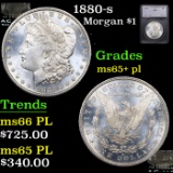 1880-s Morgan Dollar $1 Graded ms65+ pl BY SEGS