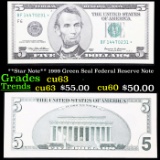 **Star Note** 1999 Green Seal Federal Reserve Note Grades Select CU