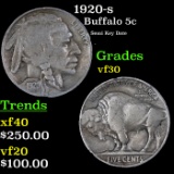 1920-s Buffalo Nickel 5c Grades vf++