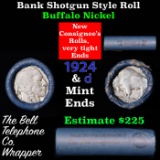 Buffalo Nickel Shotgun Roll in Old Bank Style 'Bell Telephone'  Wrapper 1924 &d Mint Ends Grades